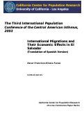Cover page of International Migrations and Their Economic Effects in El Salvador (Translation of Spanish Version)