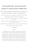 Cover page of StochasticGW-GPU: Rapid Quasi-Particle Energies for Molecules beyond 10,000 Atoms
