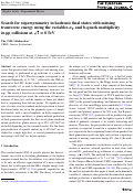 Cover page: Search for supersymmetry in hadronic final states with missing transverse energy using the variables <i>α</i><sub>T</sub> and b-quark multiplicity in pp collisions at [Formula: see text].