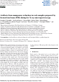 Cover page: Artifacts from manganese reduction in rock samples prepared by focused ion beam (FIB) slicing for X-ray microspectroscopy