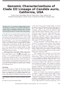 Cover page: Emergence of Clade III <i>Candida auris</i> of African Origin in Los Angeles