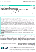 Cover page: Longitudinal association between leisure-time physical activity and vascular elasticity indices.