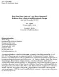 Cover page of Does Head Start Improve Long-Term Outcomes? Evidence from a Regression  Discontinuity Design