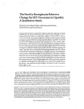 Cover page: The Need to Reemphasize Behavior Change for HIV Prevention in Uganda: A Qualitative Study