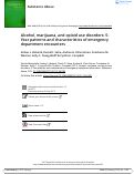 Cover page: Alcohol, Marijuana, and Opioid use Disorders: 5-Year Patterns and Characteristics of Emergency Department Encounters