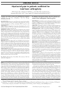 Cover page: Myofascial Pain in Patients Waitlisted for Total Knee Arthroplasty