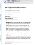 Cover page: Health of Vietnamese Older Adults and Caregiver’s Psychological Status in the United States: Result from the Vietnamese Aging and Care Survey