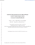 Cover page: Analytical characterization of laser induced plasmas towards uranium isotopic analysis in gaseous uranium hexafluoride