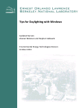 Cover page: Tips for Daylighting with Windows