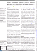 Cover page: Tobacco manufacturer lobbying to undercut minimum price laws: an analysis of internal industry documents