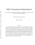 Cover page: TAO Conceptual Design Report: A Precision Measurement of the Reactor Antineutrino Spectrum with Sub-percent Energy Resolution
