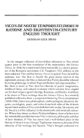 Cover page: Vico's <em>De nostri temporis studiorum ratione</em> and Eighteenth-Century English Thought