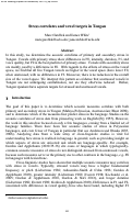Cover page: WPP, No.110: Stress correlates and vowel targets in Tongan