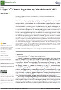 Cover page: L-Type Ca2+ Channel Regulation by Calmodulin and CaBP1