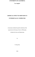 Cover page: Chemical effect on diffusion in intermetallic compounds