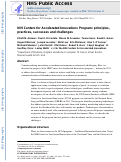 Cover page: NIH Centers for Accelerated Innovations Program: principles, practices, successes and challenges