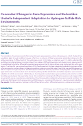 Cover page: Concordant changes in gene expression and nucleotides underlie independent adaptation to hydrogen-sulfide-rich environments