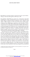 Cover page: Janet Adelman
              , Blood Relations: Christian and Jew in
              The Merchant of Venice
              Blood Relations: Christian and Jew in
              The Merchant of Venice
              . Janet Adelman . Chicago: University of Chicago Press, 2008. Pp. xi+226.