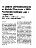 Cover page: The search for chlorinated dibenzofurans and chlorinated dibenzodioxins in wildlife populations showing elevated levels of embryonic death.