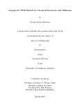 Cover page: Asymptotic PDE Models for Chemical Reactions and Diffusions