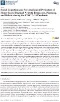 Cover page: Social Cognition and Socioecological Predictors of Home-Based Physical Activity Intentions, Planning, and Habits during the COVID-19 Pandemic