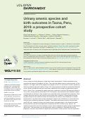 Cover page: Urinary arsenic species and birth outcomes in Tacna, Peru, 2019: a prospective cohort study.