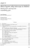 Cover page: Maize legume relay intercrops in Malawi Meeting short- and long-term sustainability goals