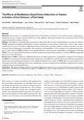 Cover page: The Effects of Mindfulness-Based Stress Reduction on Trauma in Victims of Gun Violence: a Pilot Study.