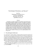 Cover page: Psychological Simulation and Beyond