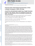 Cover page: Prognostic Value of Hemorrhagic Brainstem Injury on Early Computed Tomography: A TRACK-TBI Study.