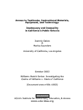 Cover page: Access to Textbooks, Instructional Materials, Equipment, and Technology:Inadequacy and Inequality in California’s Public Schools