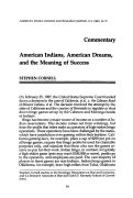 Cover page: American Indians, American Dreams, and the Meaning of Success
