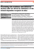 Cover page: Preexisting risk-avoidance and enhanced alcohol relief are driven by imbalance of the striatal dopamine receptors in mice.