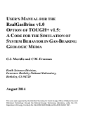 Cover page: User's Manual for the RealGasBrine v1.0 Option of TOUGH+ v1.5: A Code for the Simulation of System Behavior in Gas-Bearing Geologic Media