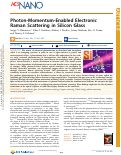 Cover page of Photon-Momentum-Enabled Electronic Raman Scattering in Silicon Glass