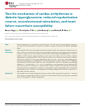 Cover page: Two-hit mechanism of cardiac arrhythmias in diabetic hyperglycaemia: reduced repolarization reserve, neurohormonal stimulation, and heart failure exacerbate susceptibility