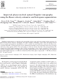 Cover page: Improved phase-resolved optical Doppler tomography using the Kasai velocity estimator and histogram segmentation