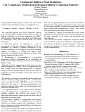 Cover page: Variation in Children's Word Production: Can 'Competence' Models deal with young Children's Truncation Patterns?