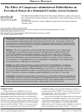 Cover page: The Effect of Compressor-Administered Defibrillation on Peri-shock Pauses in a Simulated Cardiac Arrest Scenario