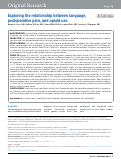 Cover page: Exploring the relationship between language, postoperative pain, and opioid use.