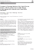 Cover page: Treatment of Fusarium Infection of the Central Nervous System: A Review of Past Cases to Guide Therapy for the Ongoing 2023 Outbreak in the United States and Mexico.