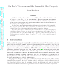 Cover page: On Rao's Theorems and the Lazarsfeld-Rao Property
