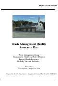 Cover page: Waste Management Quality Assurance Plan