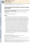 Cover page: Predicting mortality from burns: The need for age-group specific models