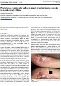 Cover page: Phototoxic reaction to Bakuchi seeds tried as home remedy in a patient of Vitiligo