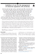 Cover page: Guidelines of care for the management of cutaneous squamous cell carcinoma