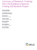 Cover page of Summary of Research: Findings from the Building a National Archival Finding Aid Network Project