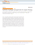 Cover page: Synthetic hydrogel nanoparticles for sepsis therapy