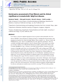 Cover page: Noninvasive assessment of liver fibrosis and its clinical significance in nonalcoholic fatty liver disease