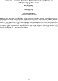 Cover page: Location, Location, Location: Environmental constraints on interpreting spatial terms